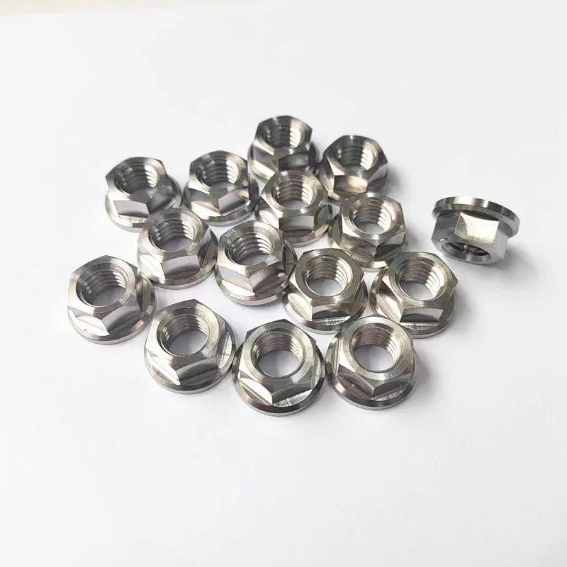 DIN6923 Titanium flange hexagon nut M8