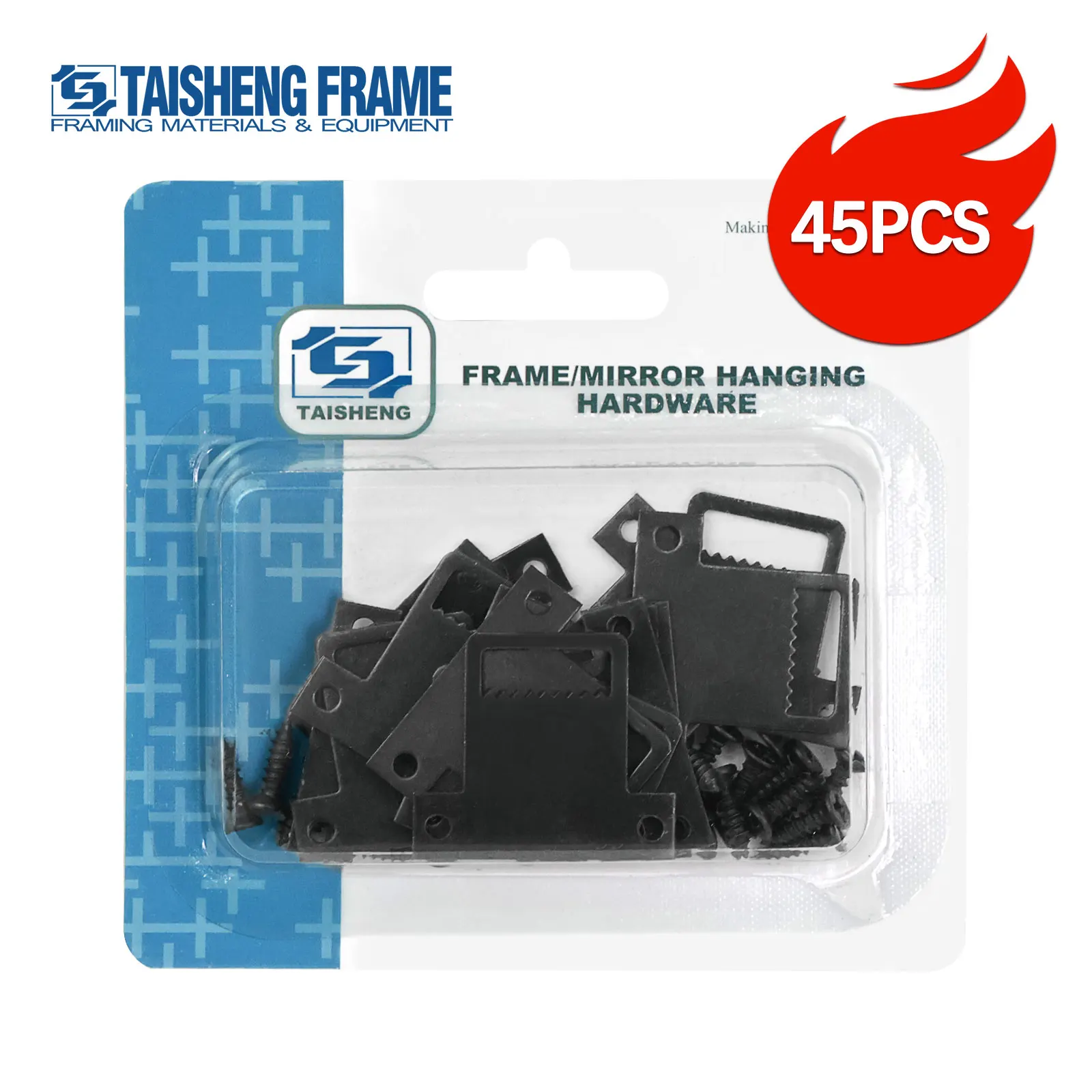 TS-K088 45pcs Sawtooth picture frame hanging hook with screw