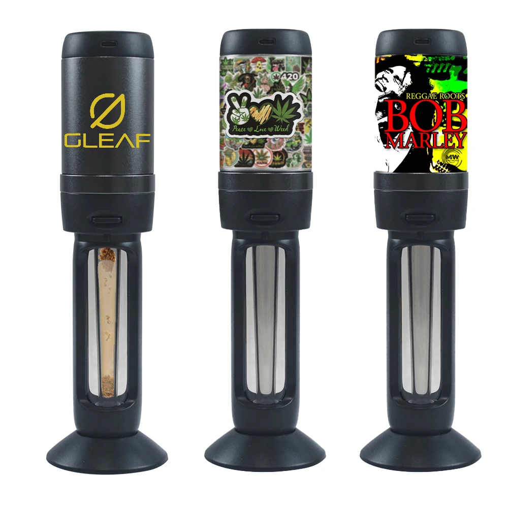 Plastic Electric Smart Fine Powder Dry Herb Grinder and Weed Roller Set