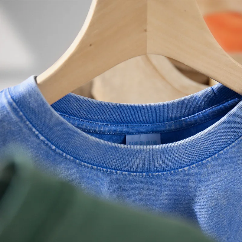 Wholesale 300Gsm Vintage Cotton T shirts High Quality Men Wash Oversized Tshirts