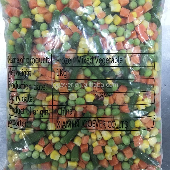 China HACCP BRC IQF Frozen Mixed Vegetables 4 way frozen product