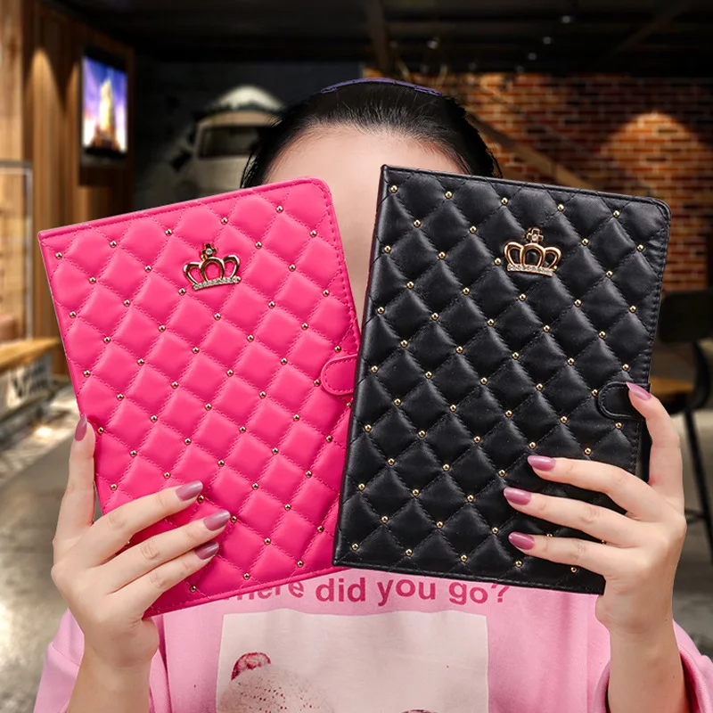 Diamond Tablet Case Flip Book Leather Smart Covers Case For ipad 9.7 Air2 Pro 10.5 Pro 11inch Mini 2 3 4 5 9th 10th Generation