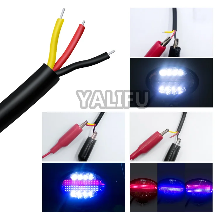 New factory direct sale 5-inch 144W white red blue flashing 9-36V led car work light for truck SUV trailer offroad motorcycle