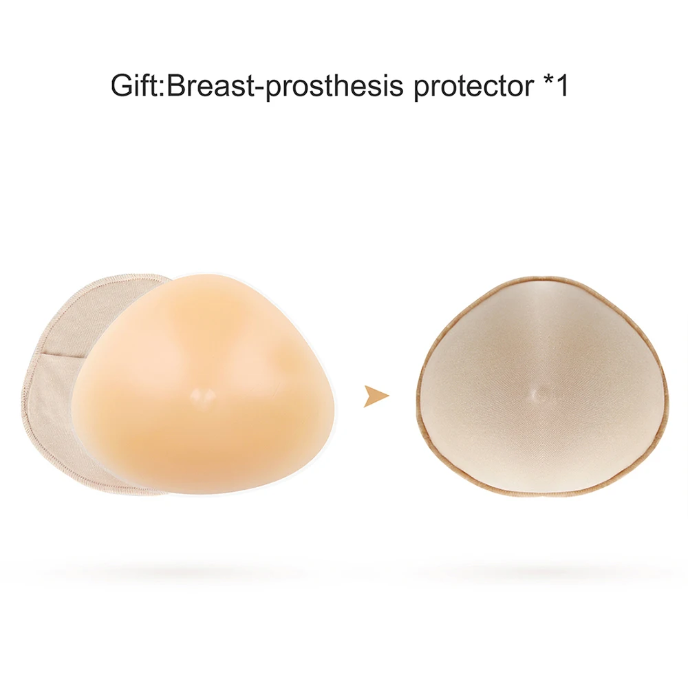 ONEFENG Triangle Silicone Breast Form Mastectomy Prosthesis Concave Bra Enhancer Inserts (1 Piece)