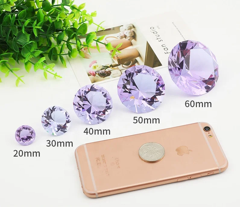 Dearcrystal оптовые продажи 40 мм 9 видов цветов с украшением в виде кристаллов стекло ромбовидной формы OEM Индивидуальные свадебные украшения дома ремесел