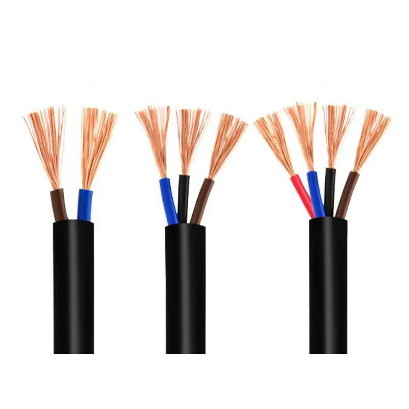 ZR-RVV sheathed wire flame retardant copper core control cable, lightweight multi-core black sheathed RVV cable