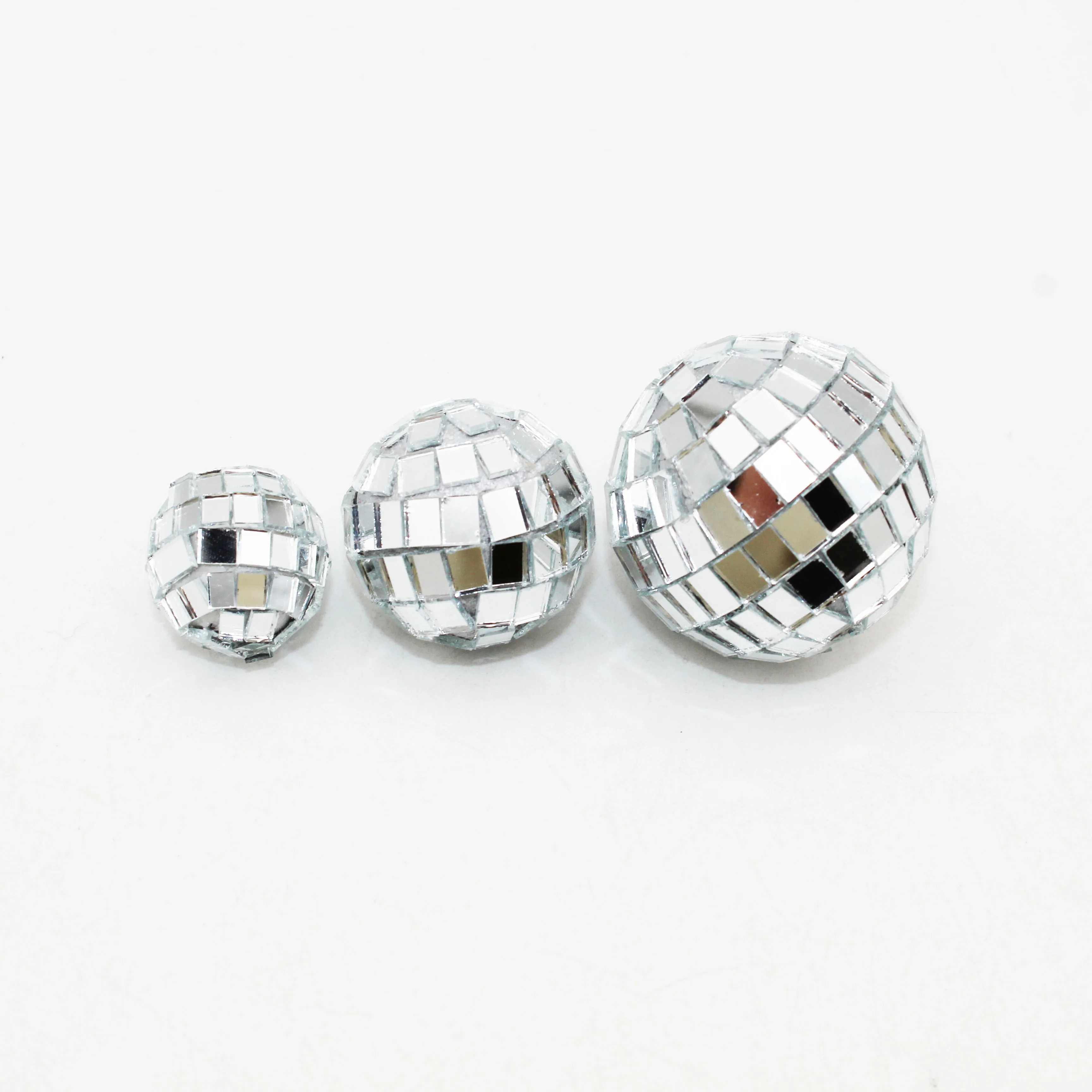 Ychon Disco Ball Cake toppers Decoration Dance Birthday Party Supplies Bling Silver Mirror Balls Cupcake toppers