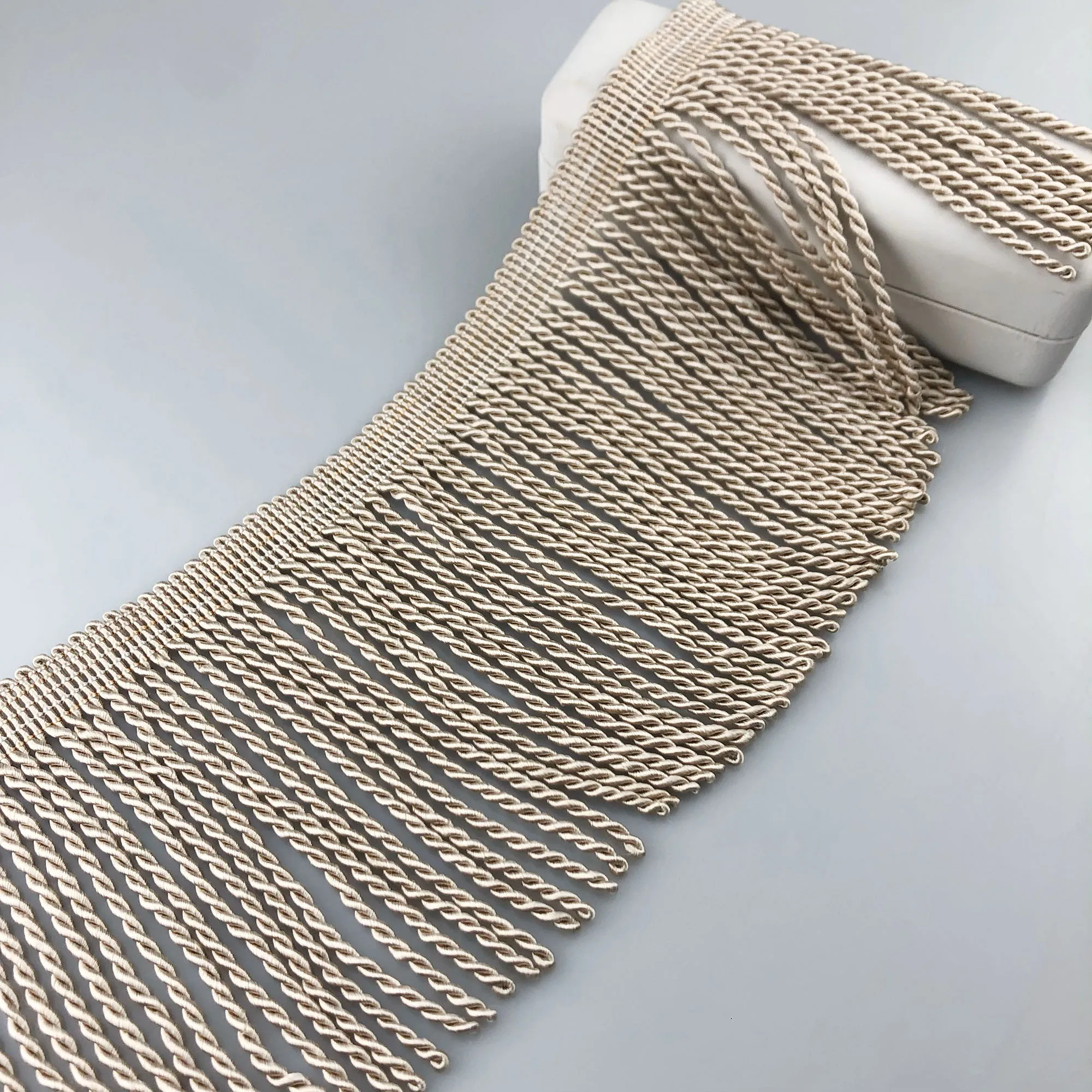 11CM 100% Rayon Household textile braid loop Trim For Sofa Curtain Pillow Decorative  Gold Bullion Fringe