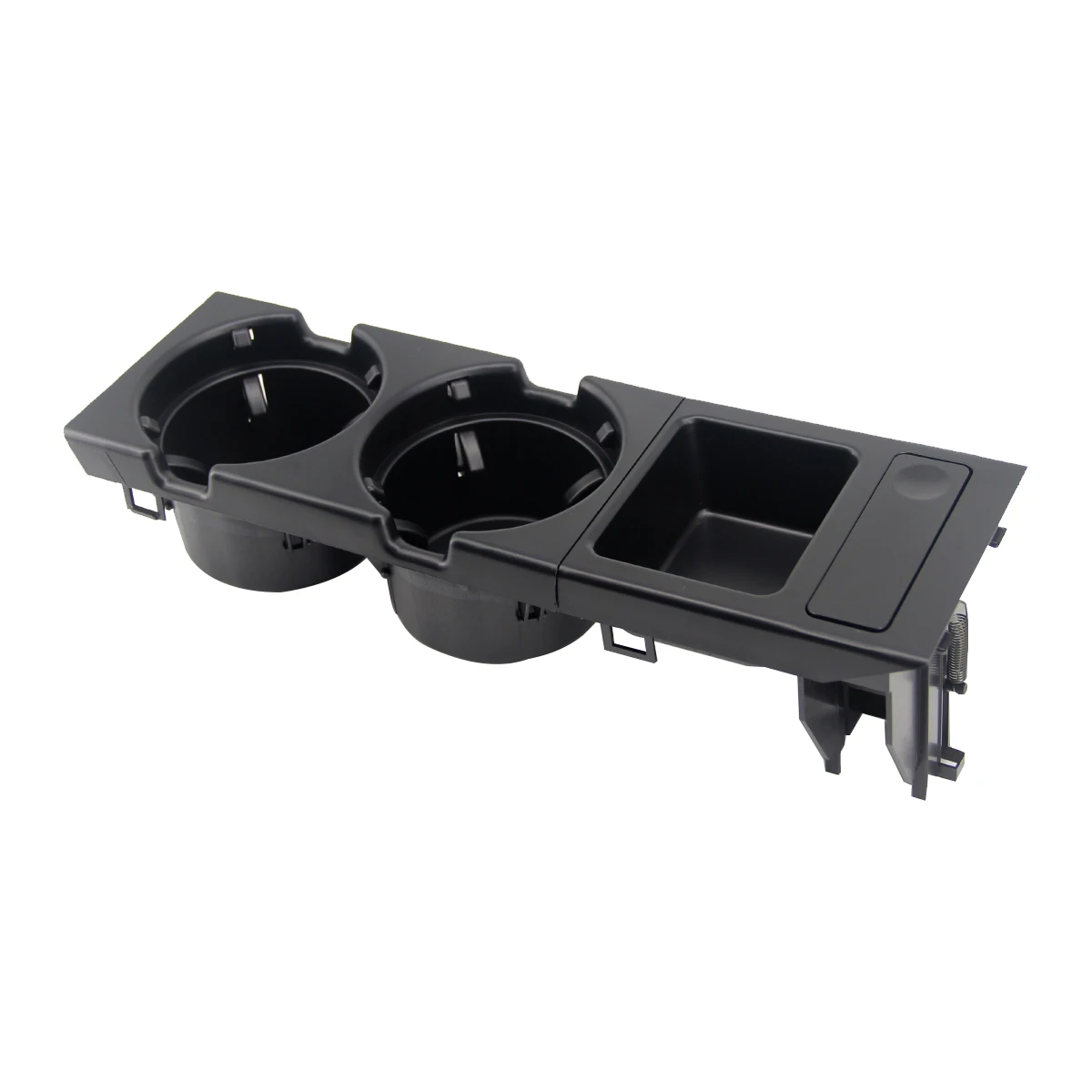 For BMW E46 Black Front Center Console Drink Cup Holder 51168217953/957 ABS Set