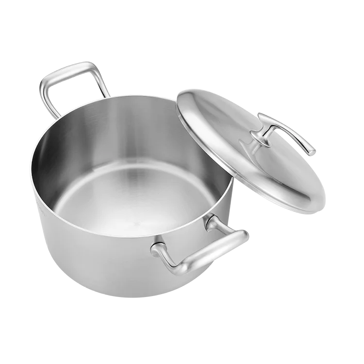 Factory Cookware Kitchen customized size Stainless Steel Non-Stick Soup & Stock Pot Cooking Pots with handle