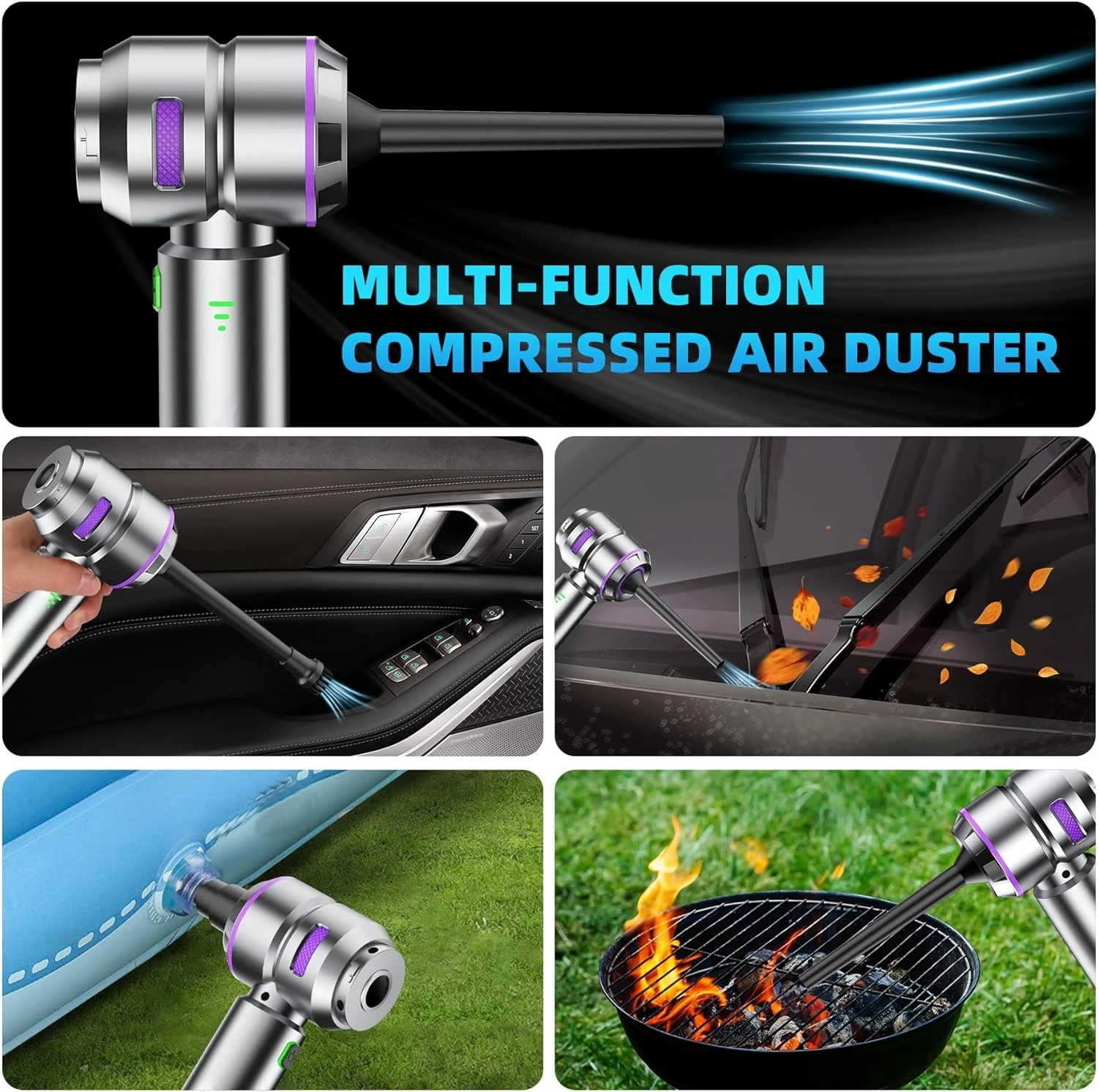Chargeable Cordless In-car Handheld Portable Mini Hand Held High Power Cleaning Car Vacuum Cleaner 12000Pa for Car