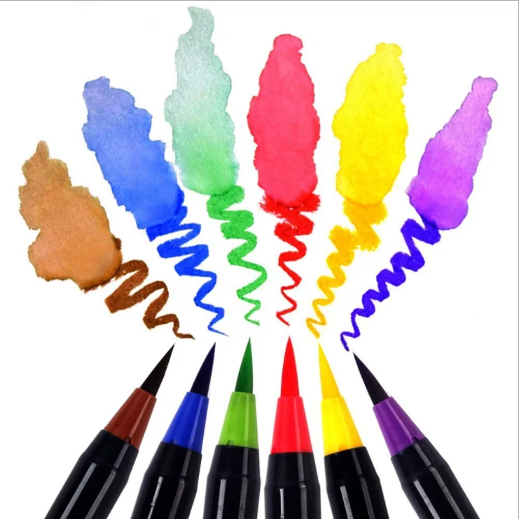 
hot selling 24 paint watercolor brush markers pens set 