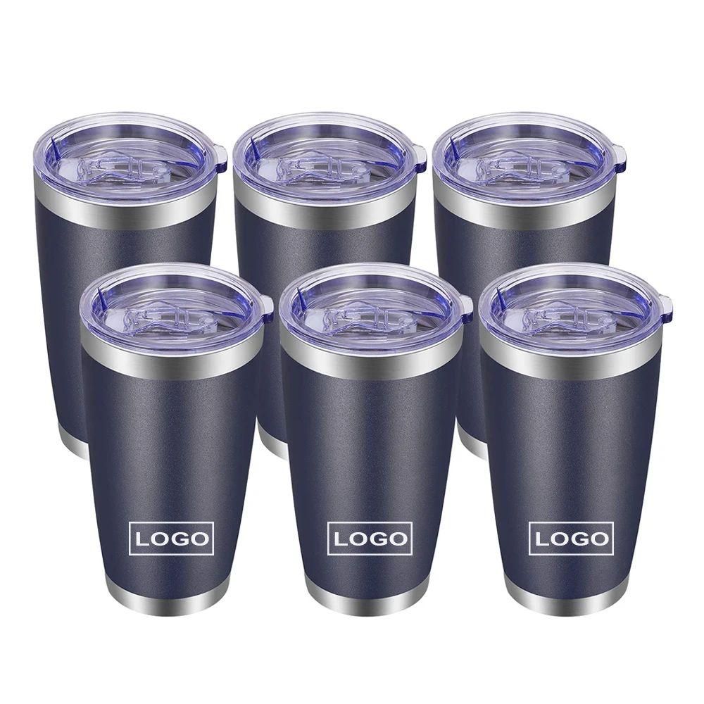 Navy Blue 20oz Tumbler Stainless Steel Mug Wholesale Vacuum Insulated Double Wall Travel Coffee Mug Powder Coated Coffee Tumbler