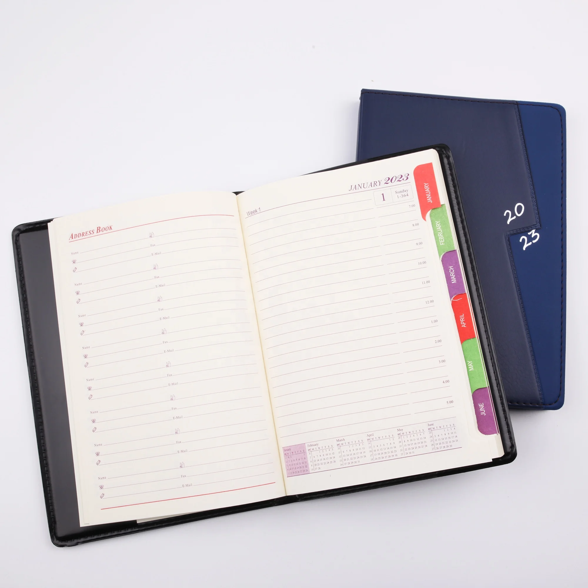 Lightning Stitching Personalized Stationary Customizable Calendar Diary Hot  Silver Planner Pu Leather Journal Notebook 2023