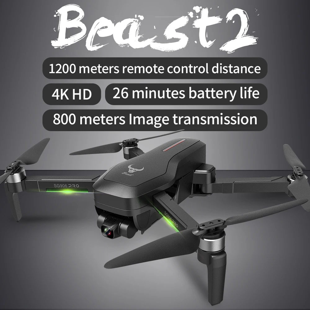 ZLRC Beast SG906 Pro2 Brushless Motor GPS 5G WIFI FPV 3-Axis Gimbal Professional 4K HD Camera RC Drone Quadcopter