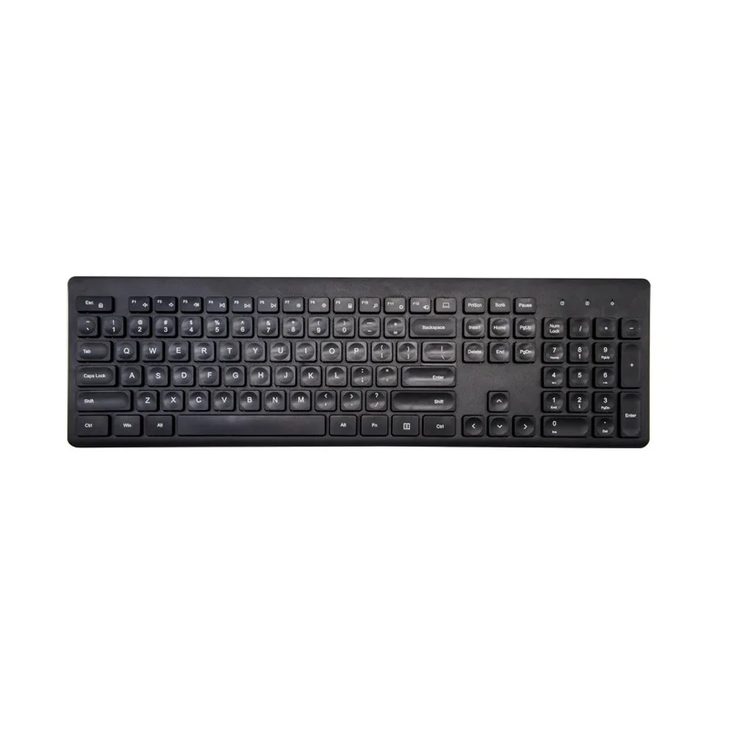 2.4G Wireless USB Keyboard and Mouse Set Metal Features for Commercial Office Gaming Home Use Cross-Border