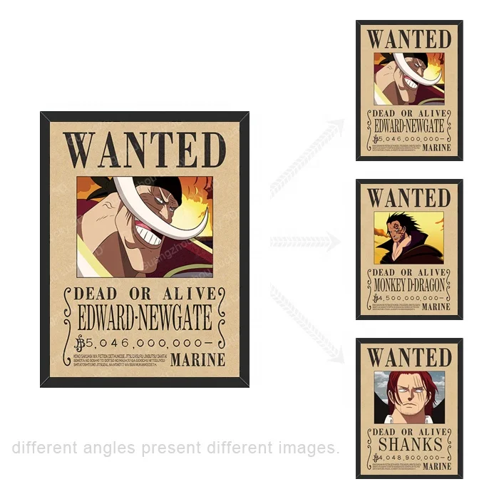 ONE PIECE 3D Lenticular Poster Animation Characters 3D Lenticular Pictures Luffy And Zoro 3D Anime Prints