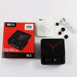 M90 Pro TWS M90pro Gaming Earphones Headphones Wireless Earbuds BT 5.2 Quick Pairing LED Display Noise Cancelling Sports Headset