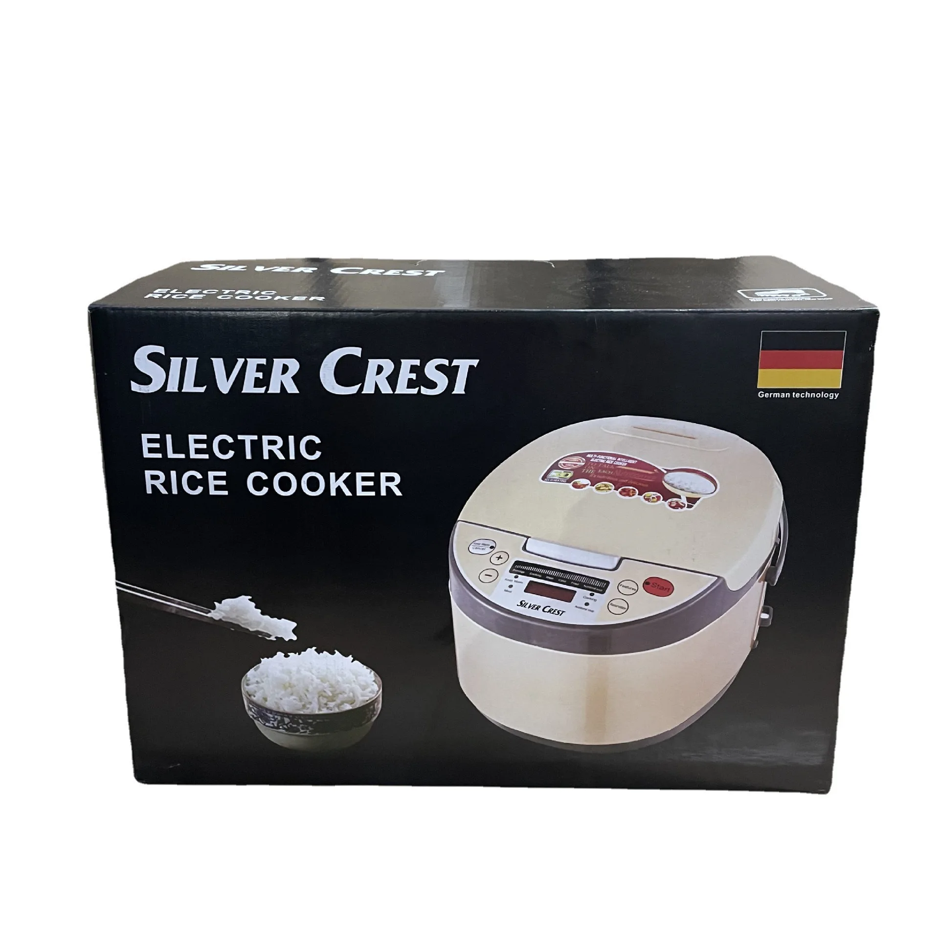 Автоматическая умная цифровая рисоварка Silver Crest 5L с сенсорным ЖК-дисплеем многофункциональная