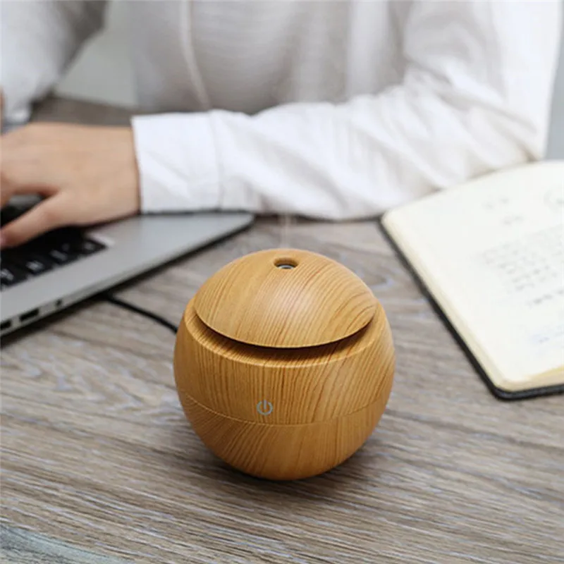 USB Essential Diffuser Cool Mist Humidifier Air Purifier With 7 Color Change LED Night light