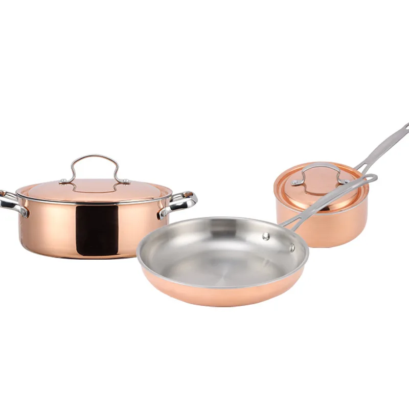 Popular Classic Fashion Copper Color Non Stick Ceramic Cooking Frying Pan Dishwasher Safe Panci With Stainless Steel Handle