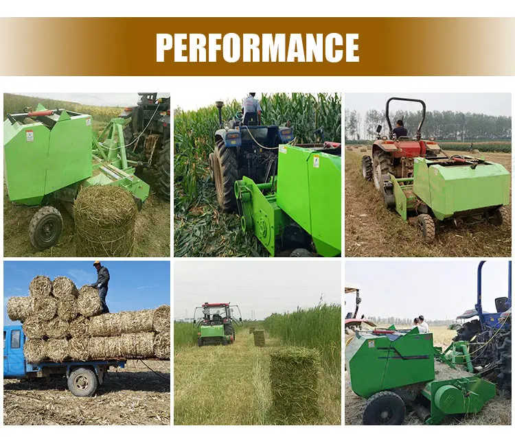 Automatic straw grass chopper recycling machine mini round balers