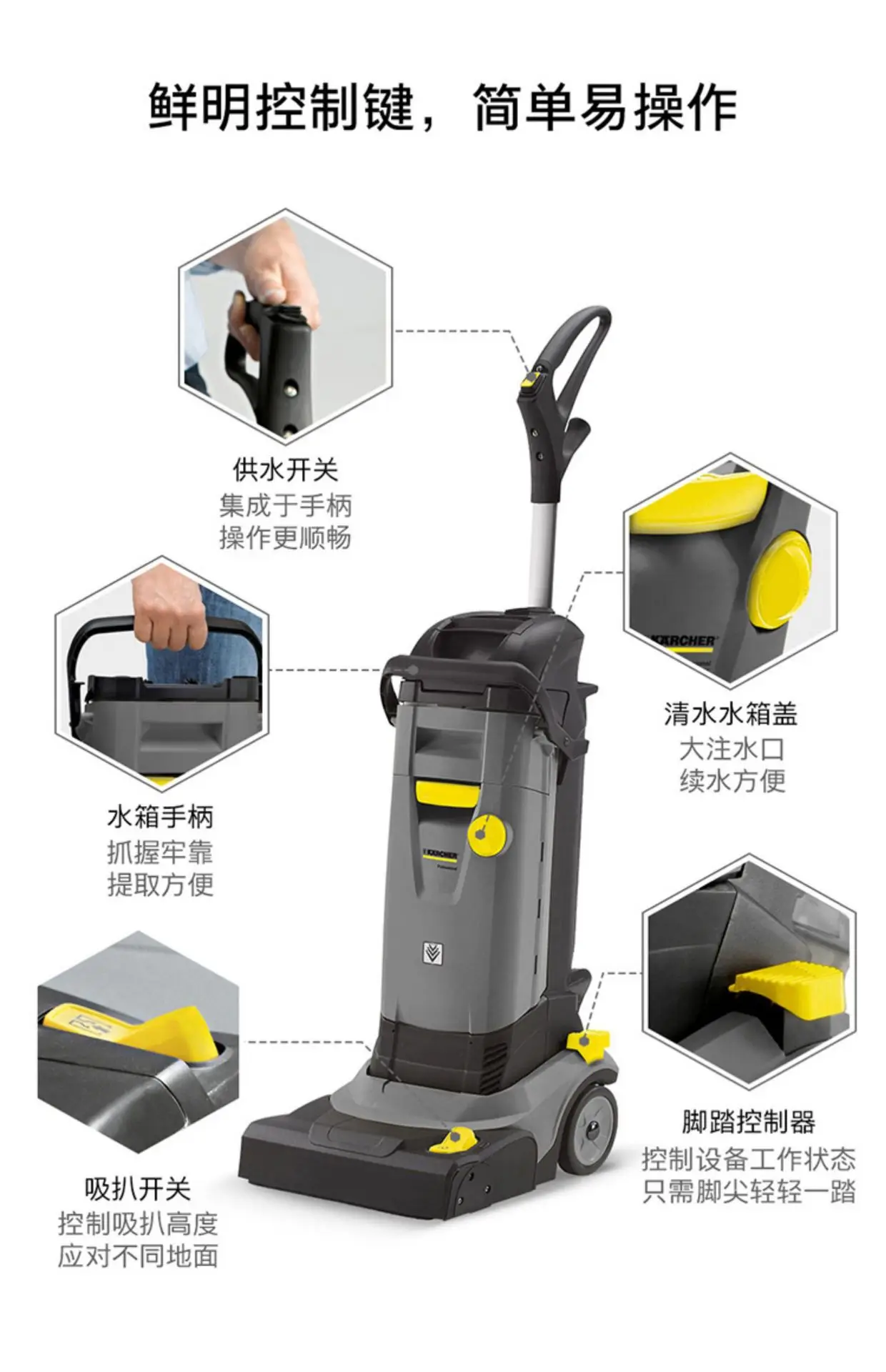 Commercial Floor Washing Machine floor scrubber cleaning machine