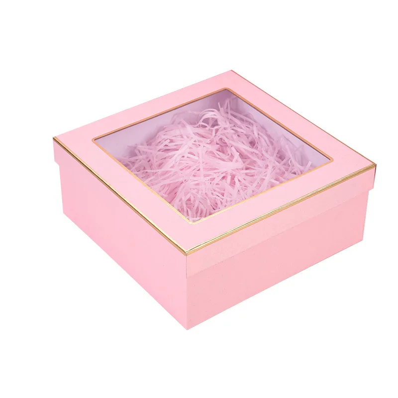 Wholesale cajas de bombones eco-friendly ferrero rocher chocolates gift box celebration chocolate rigid box with clear lid