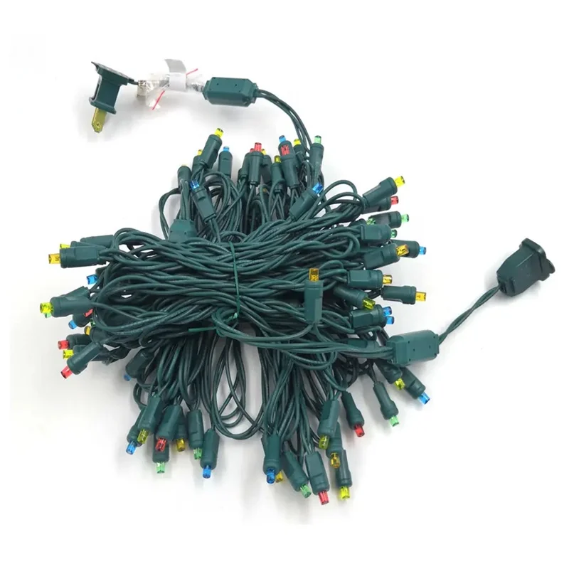 17ft 50 Count Mini LED Christmas Lights 5MM Conical Wide Angle String Lights for Outdoor Party Decorations