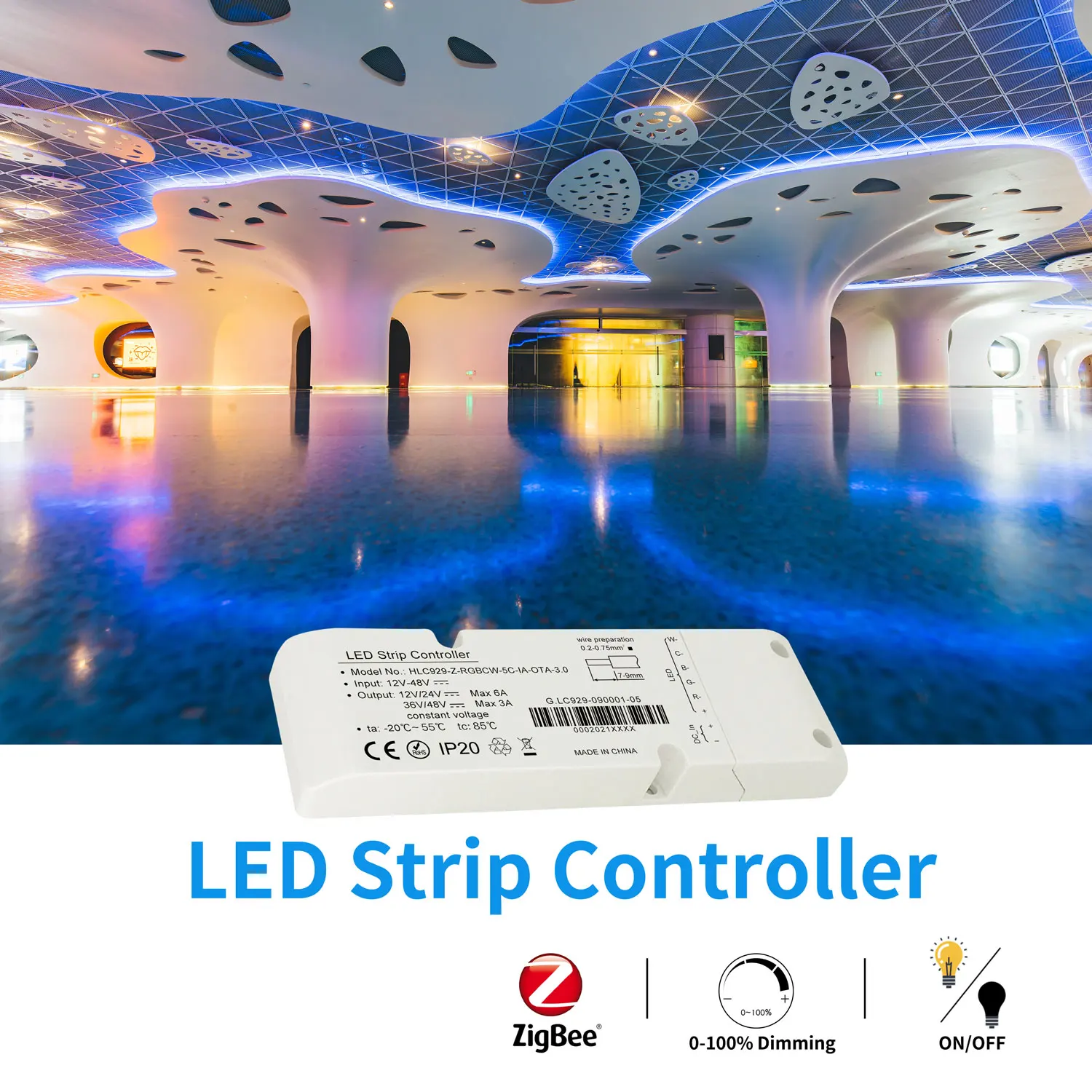 Zigbee беспроводной светодиодный светильник сенсорный пульт дистанционного управления диммер постоянный ток драйвер