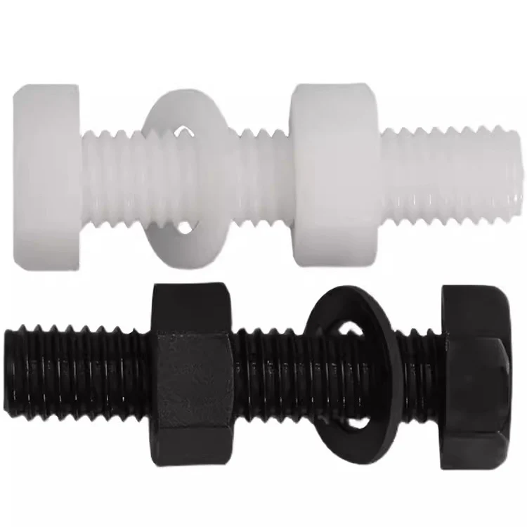 Din933 M6 M8 M10 M12 M16 screw Plastic Nylon Hex Head  Bolts