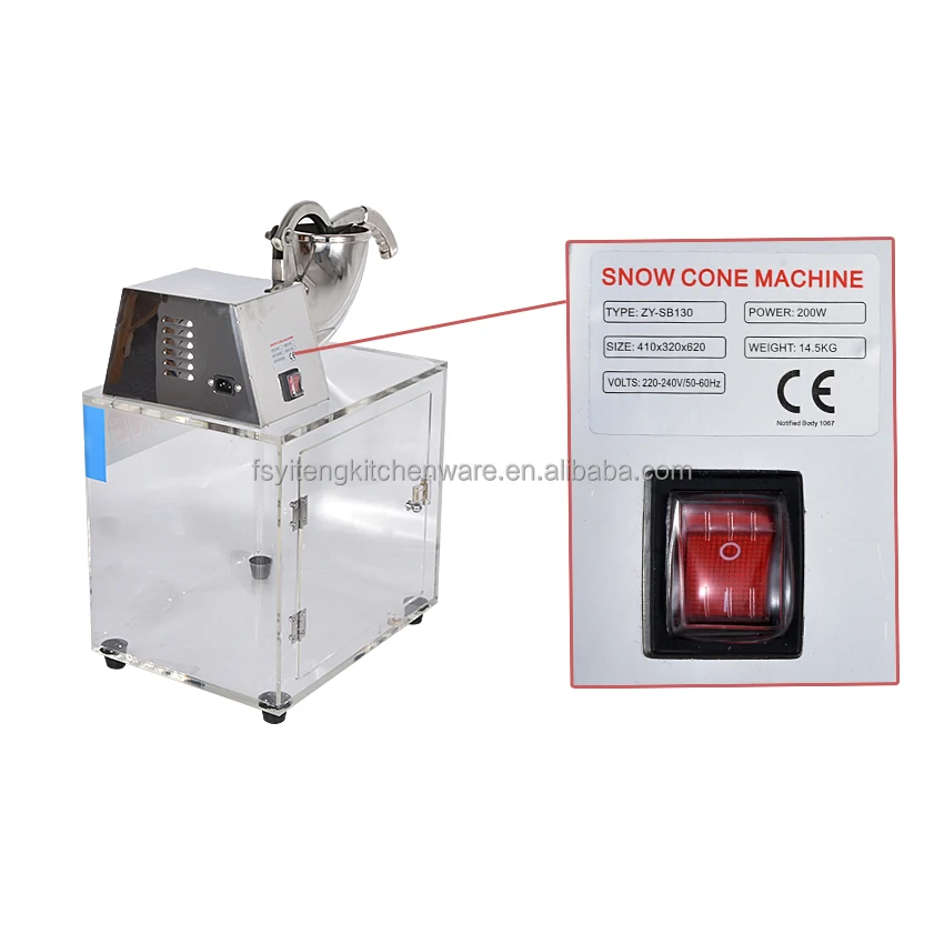 Commercial Ice Shaver Crusher 80 Kg/h Electric Snow Cone Maker Machine Small