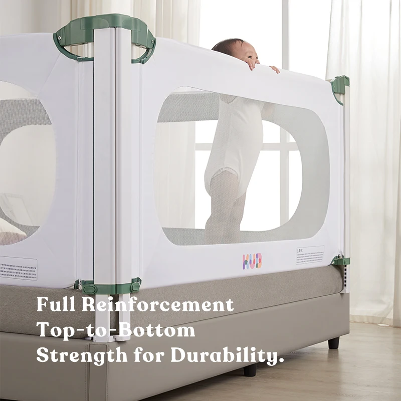 KUB Baby Bed Guard Fence Adjustable 3 Sides Double Kids Lock Baby Safety Bed Rails for Toddlers