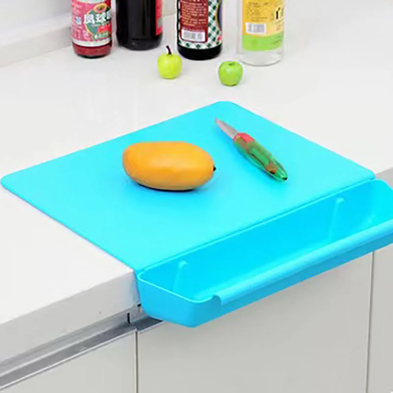 Home Kitchen Two-in-One Storage Trough Cutting Board Plastic Chopping Block