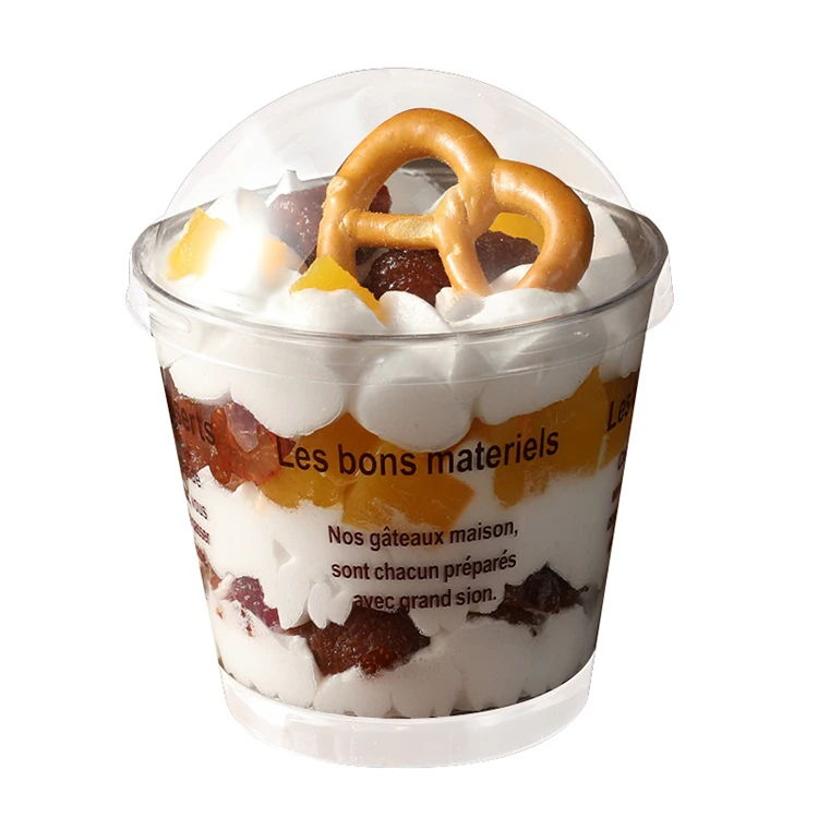Disposable pudding cake cup with lid cup pudding cake