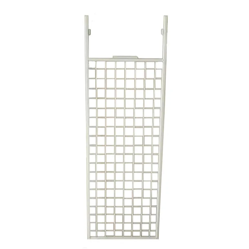 Демонстрация еды черного и белого цвета полка для супермаркета подвесная сетчатая настенная демонстрационная стойка