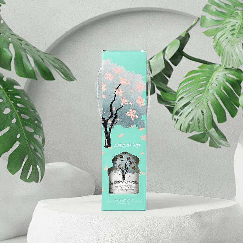 Wholesale Price Custom Wine Box Packaging with Handle for Single Bottle Packaging Champagne