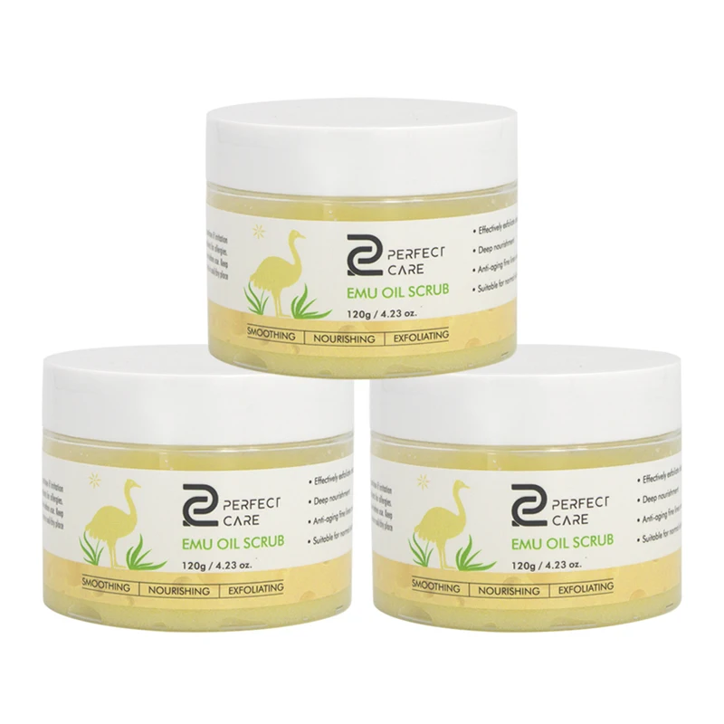 Hot Sale Whitening Exfoliante Skin Sugar Scrub Natural Emu Oil Face Body Scrubs
