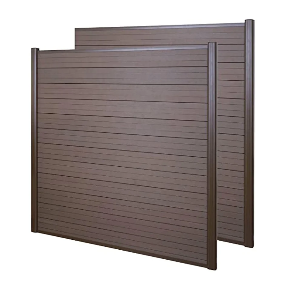 Exterior Eco-Friendly Sturdy Popular Windproof Fireproof Stable Private Wood Plastic Composite WPC Garden Fence For Muddy Ground