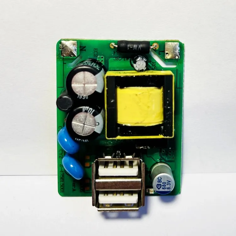 Модуль печатной платы для зарядки внешнего аккумулятора DC 2 USB 12 Вт