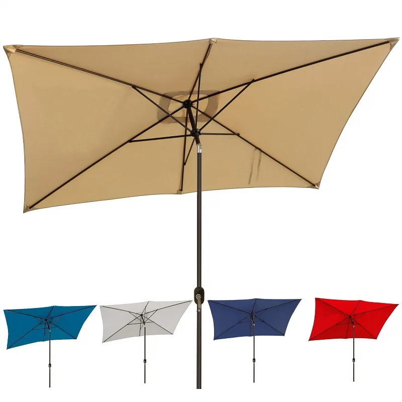 Sturdy Patio Umbrella with Canopy and 6 Ribs Golf Umbrella for Outside, Lawn, Deck, Camping, Fishing Outdoor Beach Umbrella