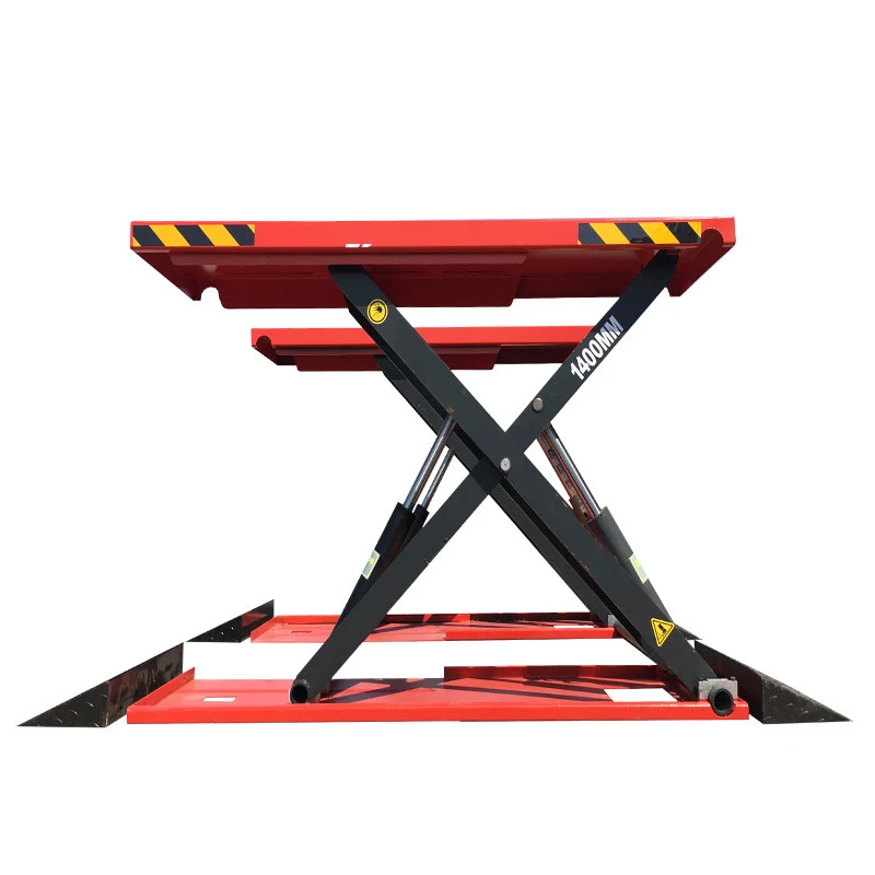 Fostar ODM CE Approved Two-cylinder Drive 4000kg  1400MM Mid-rise Scissor Car Lift