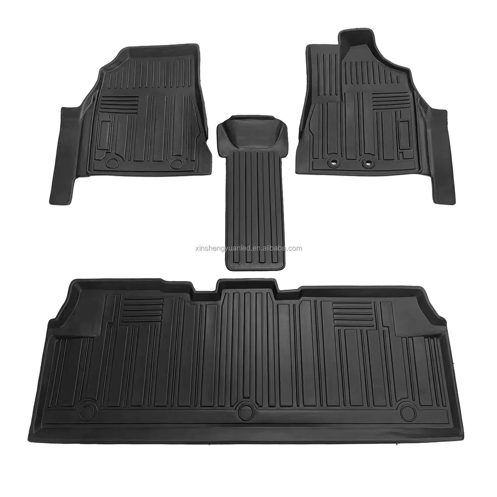 For VOXY80 90 NOAH 80/90RHD All-Weather Car Mats TPE Material with Cyberpunk Design Style Including Trunk Accessories