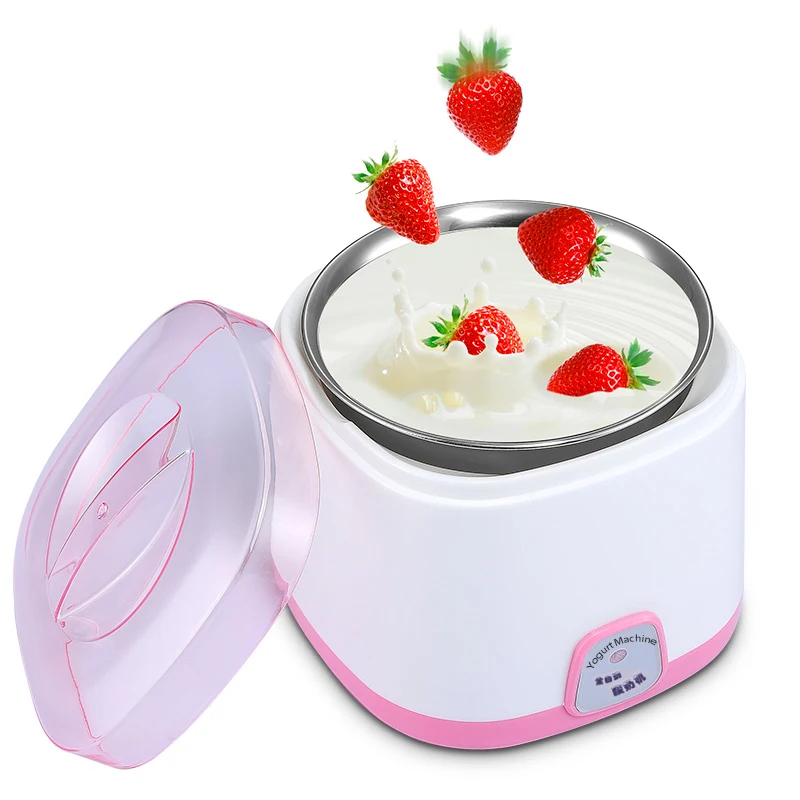 
1L capacity Automatic Stainless Steel Liner Home DIY Yoghourt Container Yogurt Maker Machine 