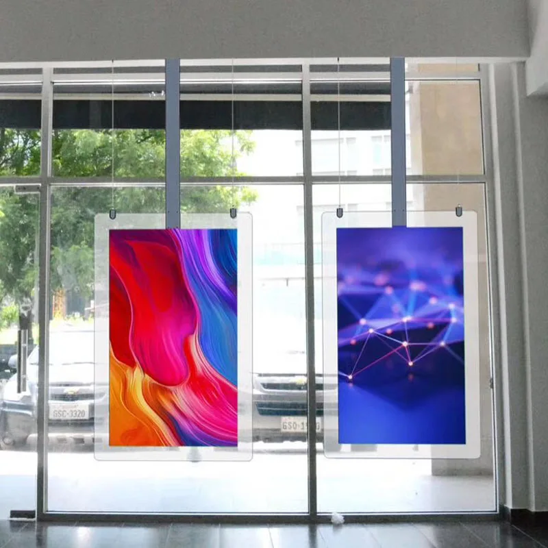 43 55 Inch High Brightness Hanging Shop Advertising Display Window Facing Digital Signage 3500 Nits Monitor Lcd Display Screen