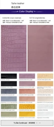 synthetic crocodile leather material 1.2mm thick half PU leather