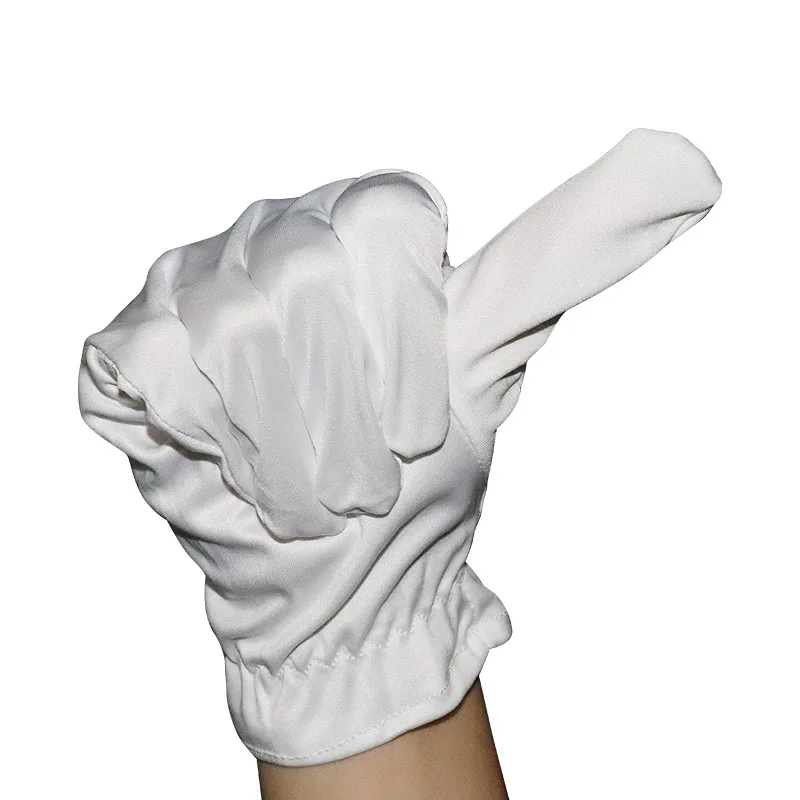 White Jewelry Polishing Gloves Dust Proof Microfiber Gloves White Clean Cloth Glove