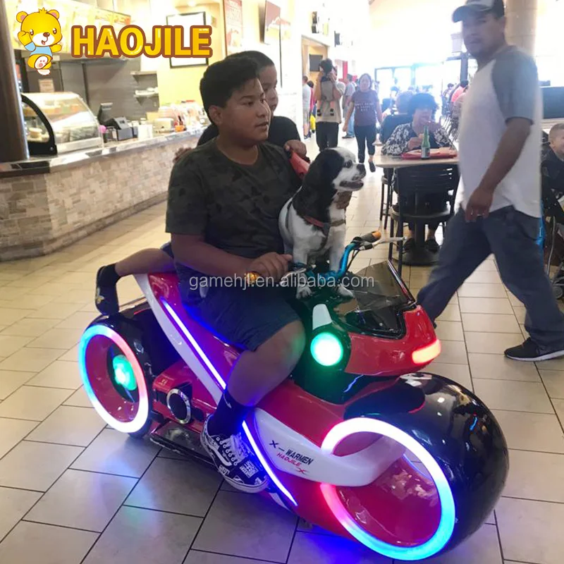 Shopping Mall  Amusement Park  Battery Powered Auto Stop Ghost Kids Ride on Scooter Children Amusement Motorbikes