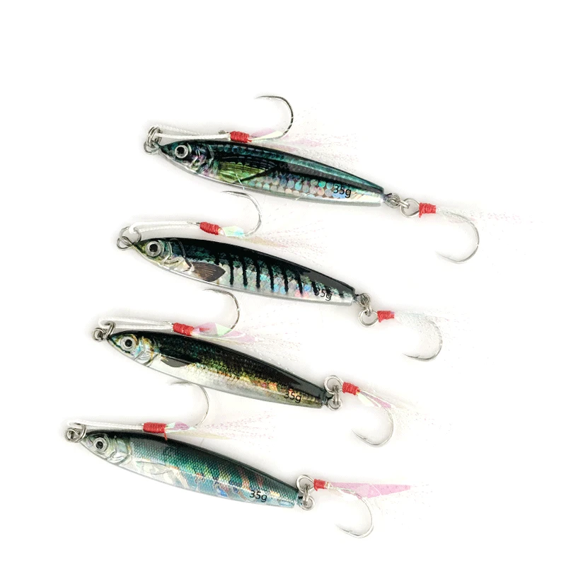 SKNA 3D Print Fishing Lure Metal Jigging Lead Fish Slow Pitch Jigs 20g 40g 60g 80g