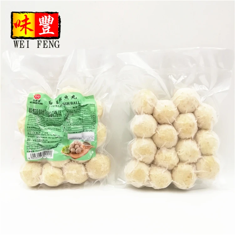 Сертификация HACCP китайский вакуумный мешок 225 г Bai Yuxian рыбный шарик замороженный